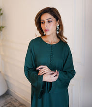 Load image into Gallery viewer, AZ LIOR SILK-COLLECTION EMERALD-GREEN STITCH
