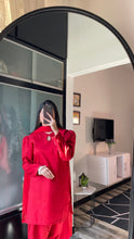 Load image into Gallery viewer, AZ LAWN-FARSHI RED SHOCKING STITCH