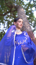 Load image into Gallery viewer, AZ SILK-COLLECTION ROYAL-BLUE STITCH