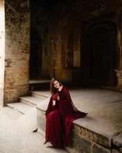 Load image into Gallery viewer, AZ CHIFFON COLLECTION STICHED ( MEHROON SAIYARA )