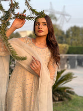 Load image into Gallery viewer, AZ ORGANZA-COLLECTION BEIGE STITCH