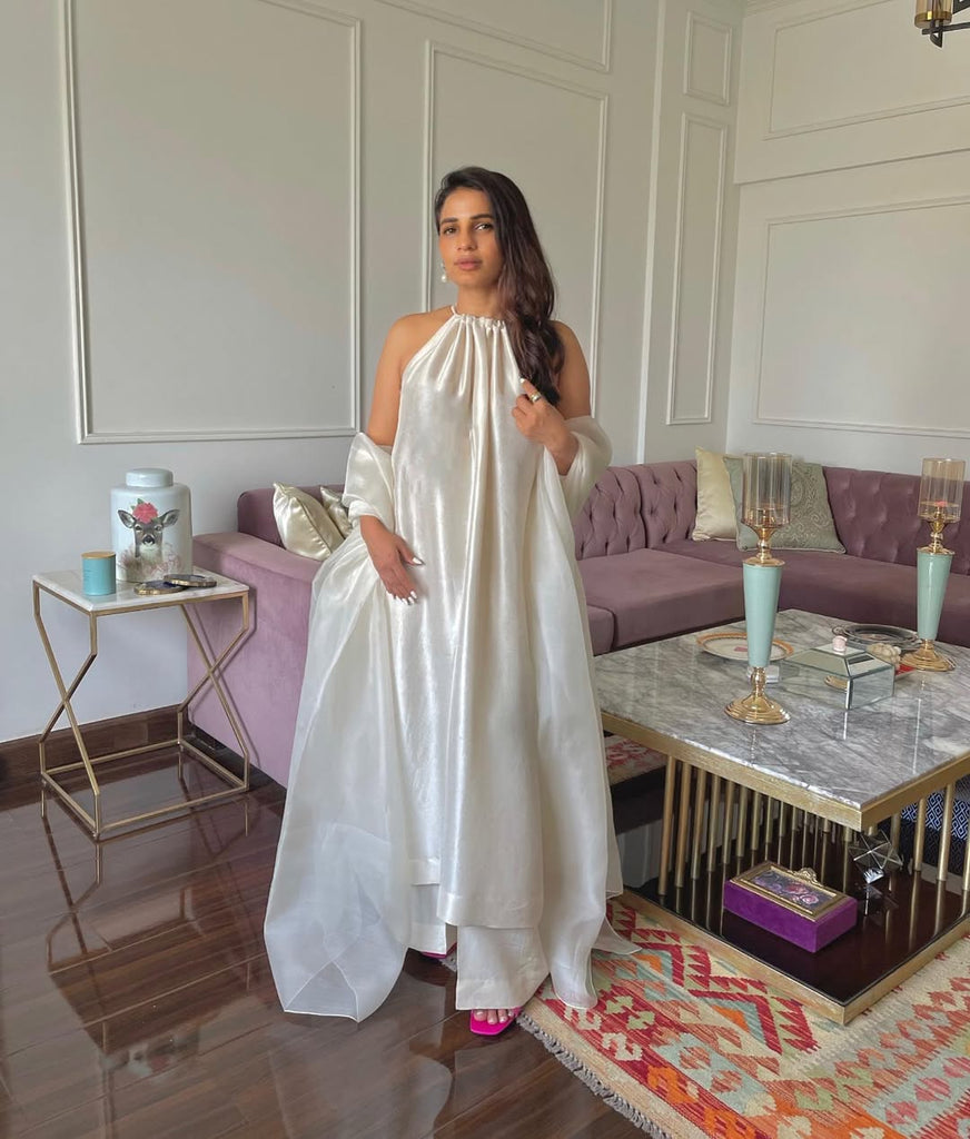 AZ LIOR SILK-COLLECTION CHANDNI (WHITE) STITCH