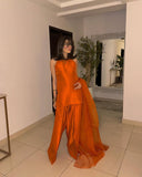 AZ SILK-COLLECTION FARSHI ORANGE STITCH