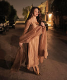 AZ LIOR SILK-COLLECTION FARSHI CARAMEL-BROWN STITCH