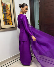 Load image into Gallery viewer, AZ LIOR SILK-COLLECTION FARSHI PURPLE STITCH