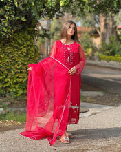Load image into Gallery viewer, AZ ORGANZA-COLLECTION  VC-78 RED STITCH