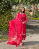AZ ORGANZA-COLLECTION  VC-78 RED STITCH