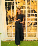 AZ SILK-COLLECTION FARSHI BLACK STITCH